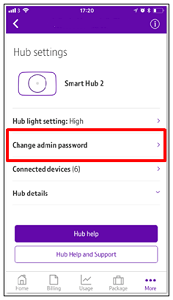 Changing the admin password on the BT Smart Hub 2