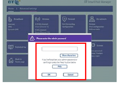 Set up port forwarding on the BT Smart Hub