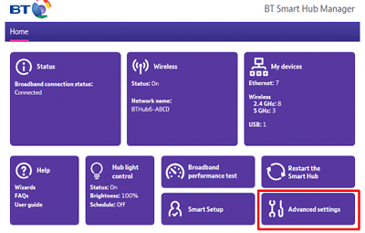 Splitting your BT Smart Hub SSID