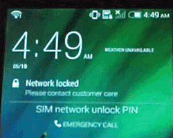 Locked mobile phone message