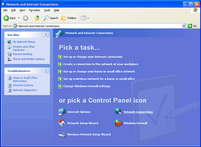 Connecting to a Hub wirelessly with a PC with Windows XP